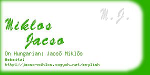 miklos jacso business card